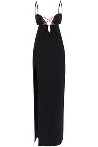Nensi dojaka long dress with heart detail DR132 BLACK