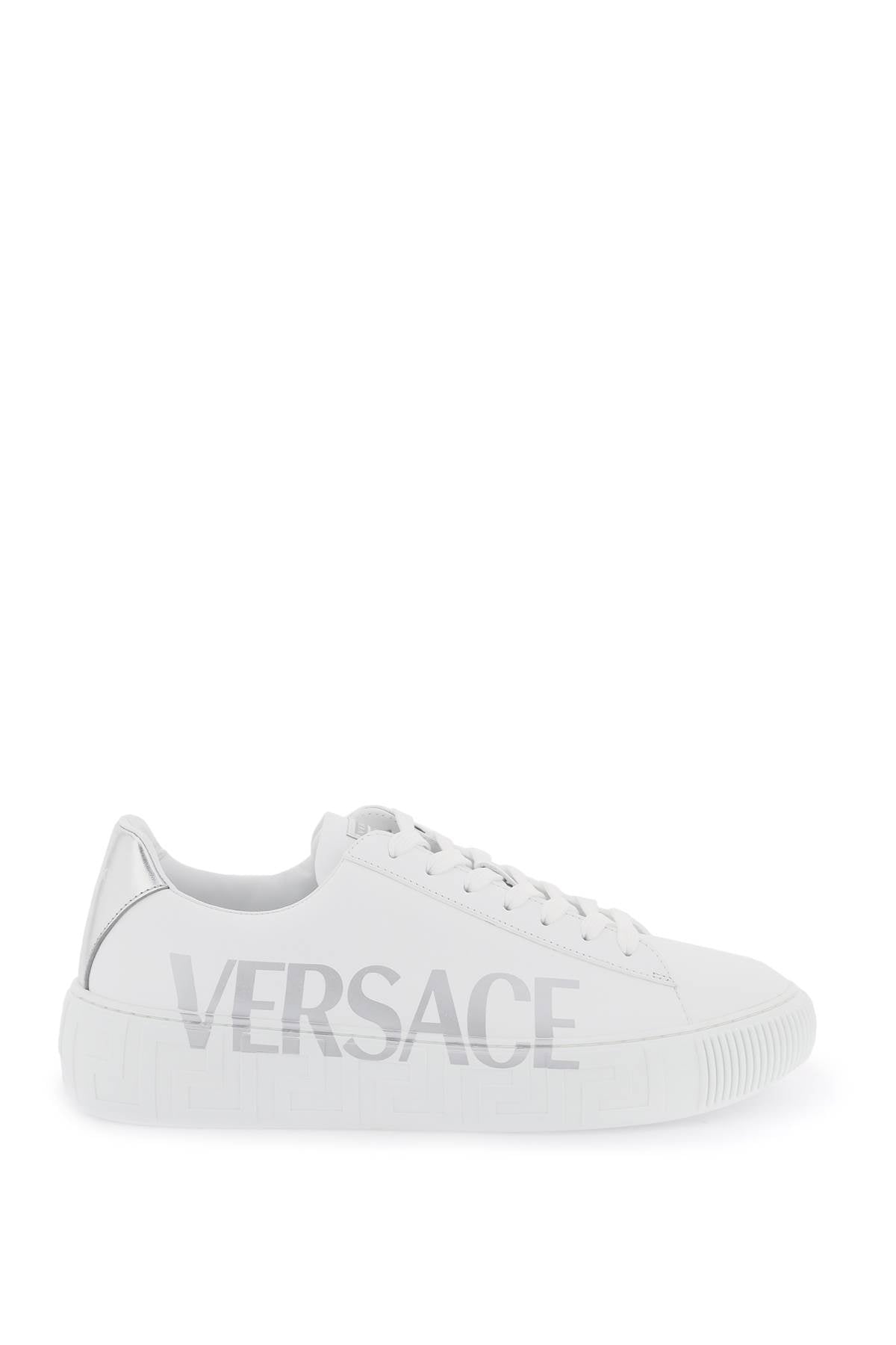 Versace 'greca' sneakers with logo DSU8404 1A06574 WHITE SILVER