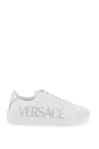 Versace 'greca' 標誌運動鞋 DSU8404 1A06574 白色 銀色