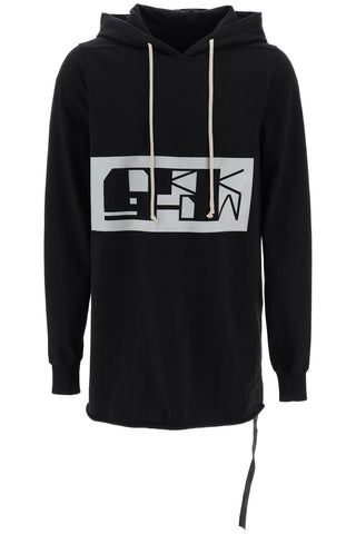 Drkshdw maxi hoodie with logo print DU02C5285 RIGEP2 BLACK PEARL