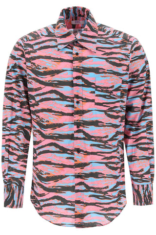 Erl camouflage cotton shirt ERL06B005 ERL PINK RAVE CAMO 2