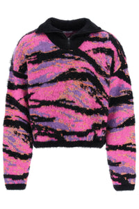 Erl jacquard turtleneck sweater ERL06N017 ERL PINK RAVE CAMO 1