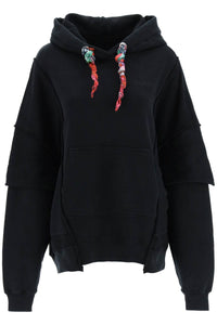 Khrisjoy oversized hooded sweatshirt ESW045FL BLACK