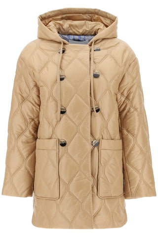 Ganni hooded quilted jacket F7966 TANIN