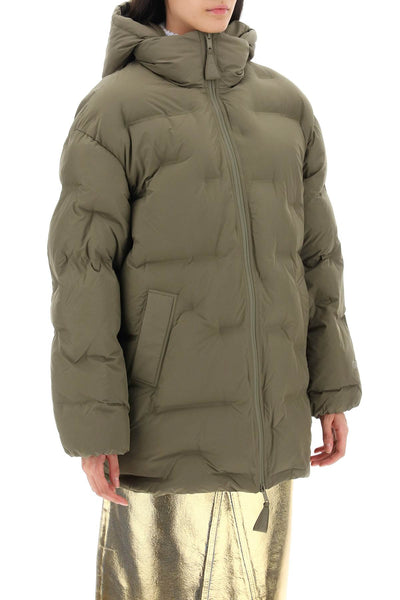 Ganni midi puffer jacket with detachable hood F8474 KALAMATA