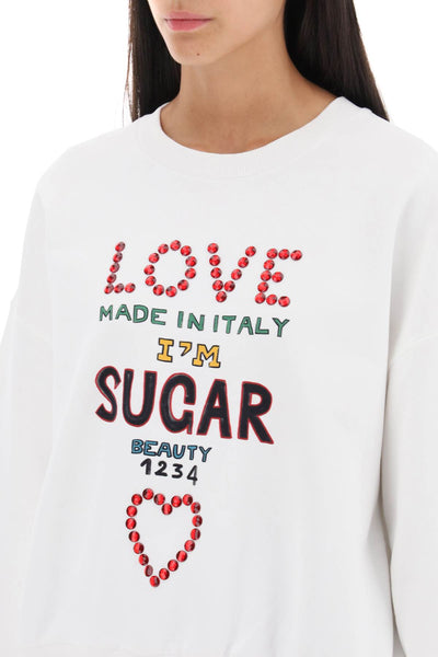 Dolce & gabbana lettering print oversized sweatshirt F9Q92Z GDBT3 LOVE SUGAR F BCO OTT
