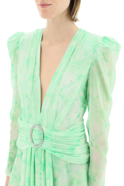 Alessandra rich silk mini dress FAB3151 F3781 NEON GREEN