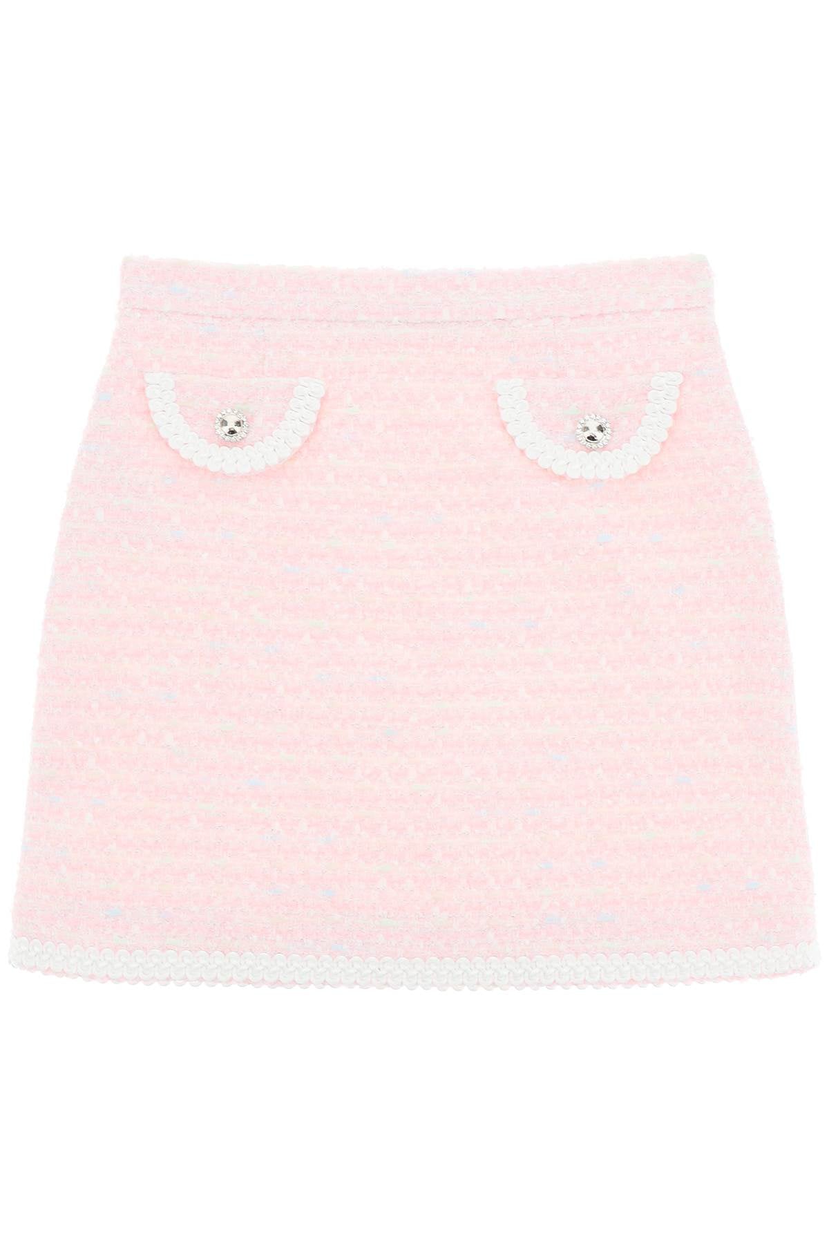 Alessandra rich tweed mini skirt FAB3179 F3799 LIGHT PINK