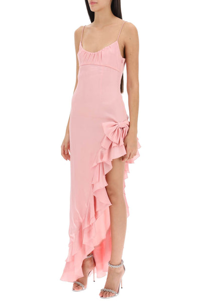 Alessandra rich asymmetrical dress with frills FAB3491 F4057 LIGHT PINK