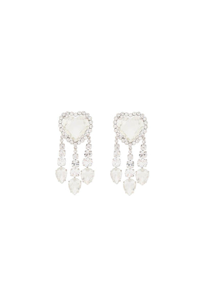 Alessandra rich heart earrings with pendants FABA2985 J004 CRYSTAL SILVER