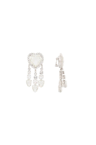 Alessandra rich heart earrings with pendants FABA2985 J004 CRYSTAL SILVER