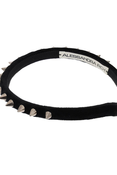 Alessandra rich velvet headband with spike FABA3004 F4091 BLACK