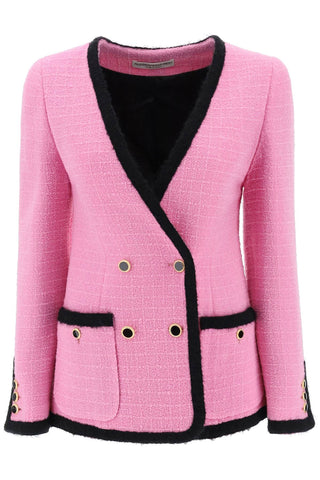 Alessandra rich double-breasted boucle tweed jacket FABX3448 F4146 PINK