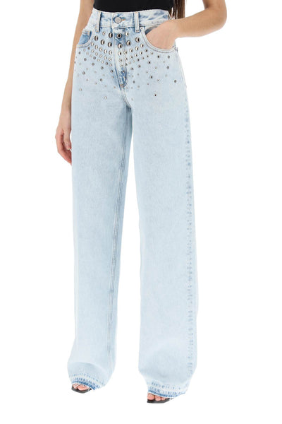 Alessandra rich jeans with studs FABX3647 F4256 LIGHT BLUE