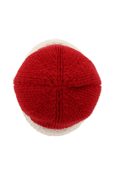 Kenzo jacquard knit beanie hat FC68BU393KOA ROUGE MOYEN