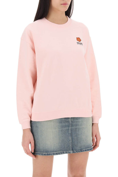 Kenzo crew-neck sweatshirt with embroidery FD52SW0404MF ROSE CLAIR