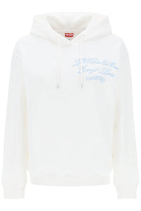 Kenzo kenzo world embroidered hoodie FD62SW0674MB BLANC CASSE