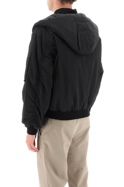 Kenzo padded hooded bomber jacket FD65BL1439NK BLACK
