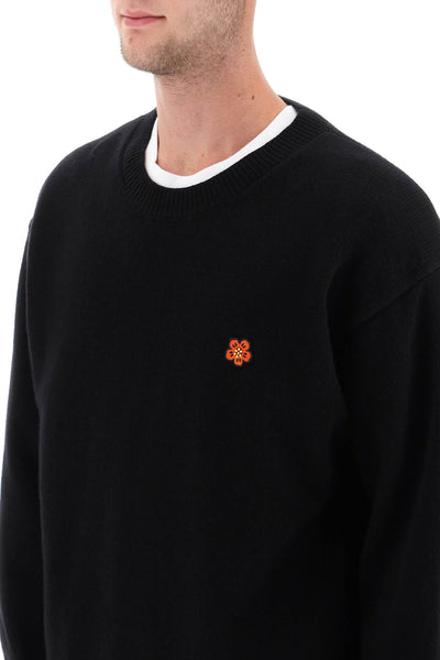 Kenzo sweater with boke flower patch FD65PU4193LC BLACK