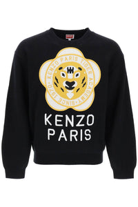 Kenzo Tiger Academy 圓領毛衣 FD65PU4293BB 黑色