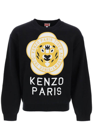 Kenzo Tiger Academy 圓領毛衣 FD65PU4293BB 黑色