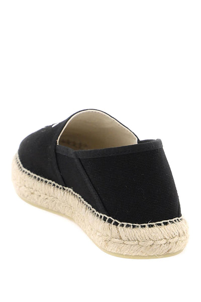 Kenzo canvas espadrilles with logo embroidery FE55ES020F81 BLACK
