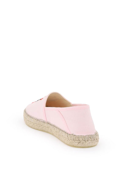 Kenzo canvas espadrilles with logo embroidery FE52ES020F81 ROSE CLAIR