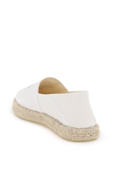 Kenzo canvas espadrilles with logo embroidery FE52ES020F82 WHITE