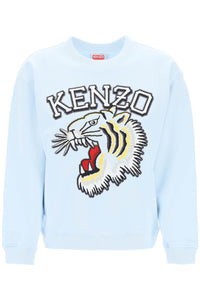 Kenzo tiger varsity crew-neck sweatshirt FE52SW1394MF BLEU CLAIR