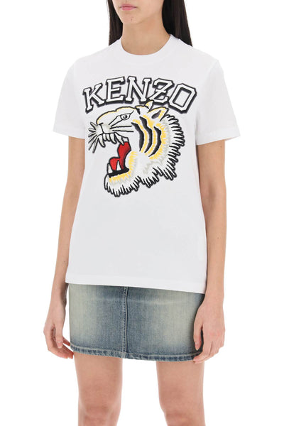 Kenzo tiger varsity crew-neck t-shirt FE52TS1164SG OFF WHITE