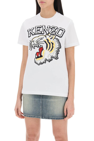 Kenzo Tiger 大學隊圓領 T 卹 FE52TS1164SG OFF WHITE