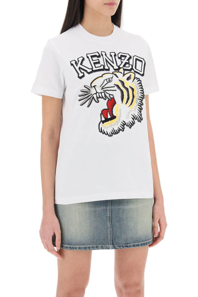 Kenzo Tiger 大學隊圓領 T 卹 FE52TS1164SG OFF WHITE