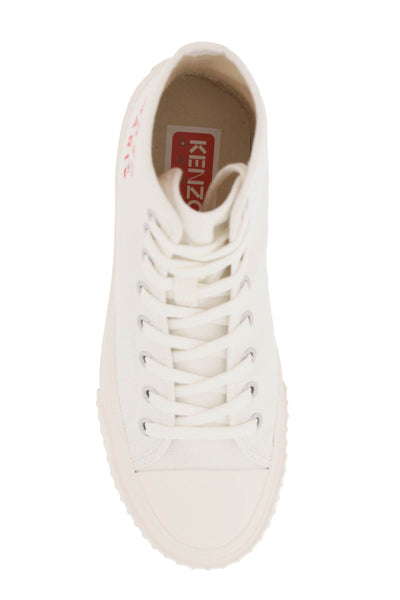 Kenzo canvas high-top sneakers FE55SN025F76 WHITE