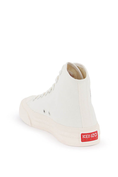 Kenzo 帆布高筒運動鞋 FE55SN025F76 白色