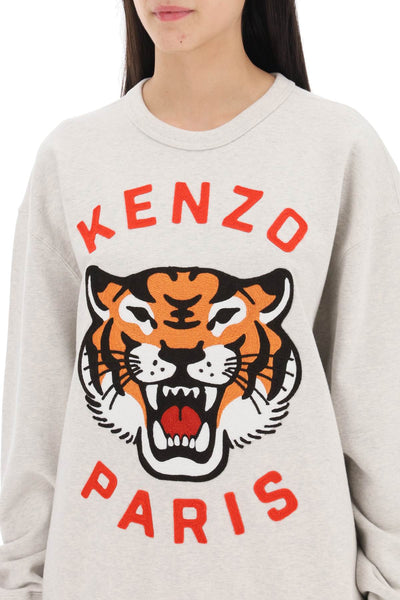 Kenzo 'lucky tiger' oversized sweatshirt FE58SW0104MF GRIS CLAIR