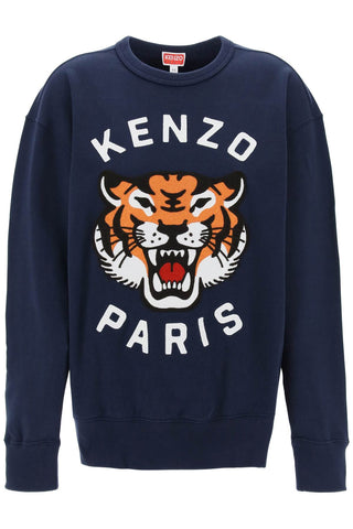 Kenzo 'lucky tiger' oversized sweatshirt FE58SW0104MF BLEU NUIT