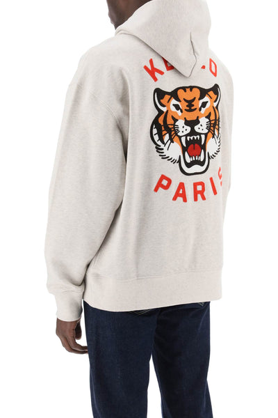 Kenzo luky tiger hoodie FE58SW0114MF GRIS CLAIR