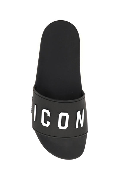 Dsquared2 icon rubber slides FFM0023 17203516 BLACK