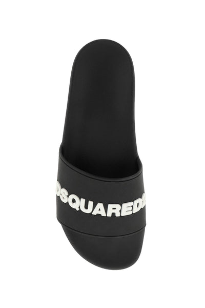 Dsquared2 標誌橡膠拖鞋 FFM0023 17205013 NERO