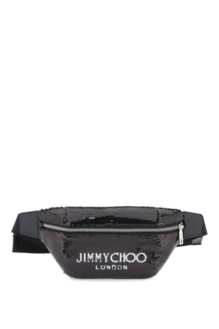 Jimmy choo finsley beltpack FINSLEY AKH BLACK WHITE SILVER