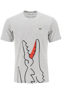 Comme des garcons shirt x lacoste t-shirt with graphic print FL T012 W23 TOP GREY