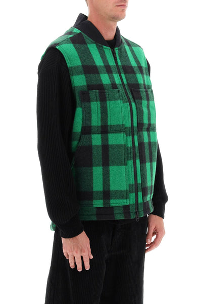 Filson mackinaw wool vest FMGIL0017W0253 ACID GREEN BLACK