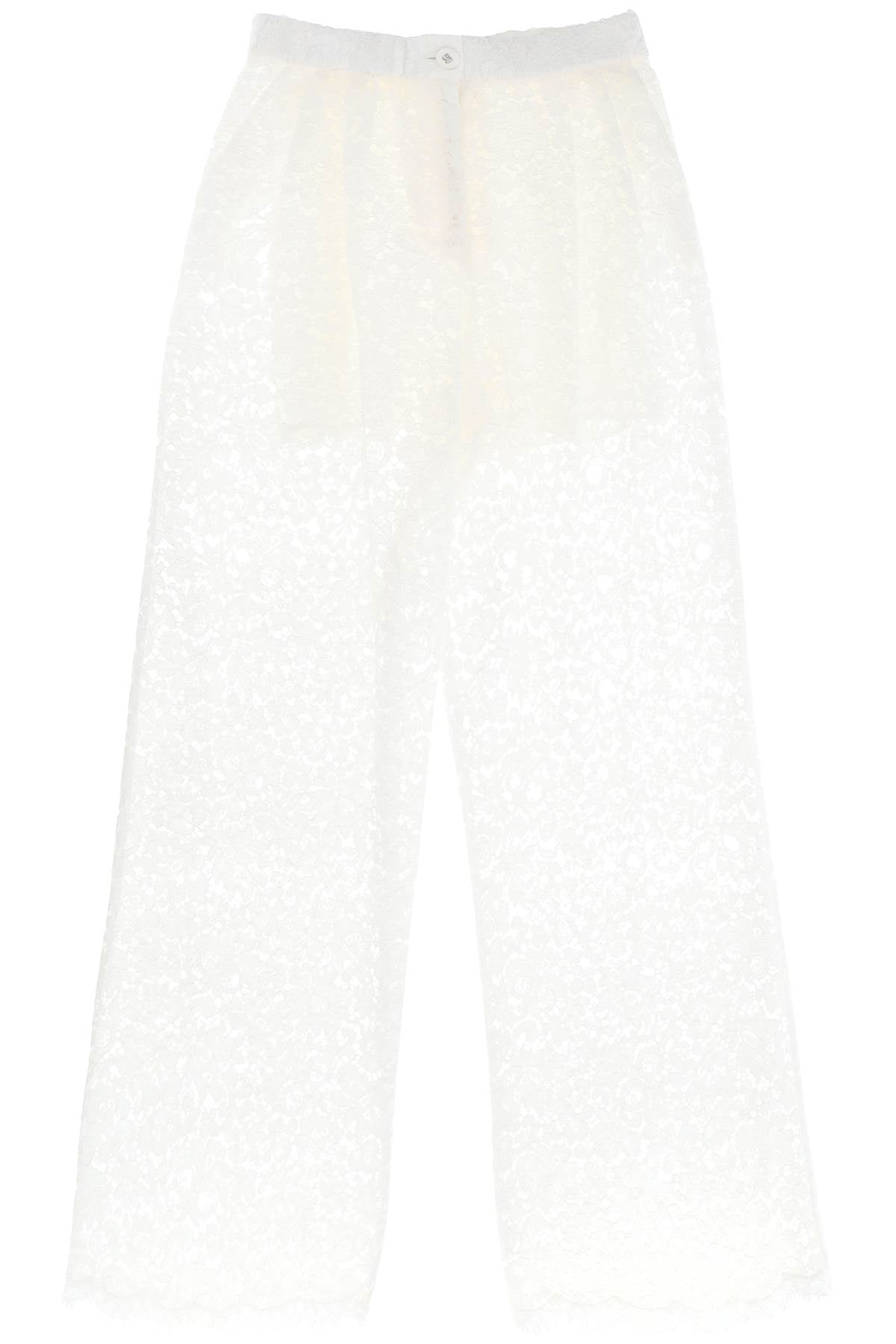 Dolce & gabbana pajama pants in cordonnet lace FTC1YT FLM55 BIANCO
