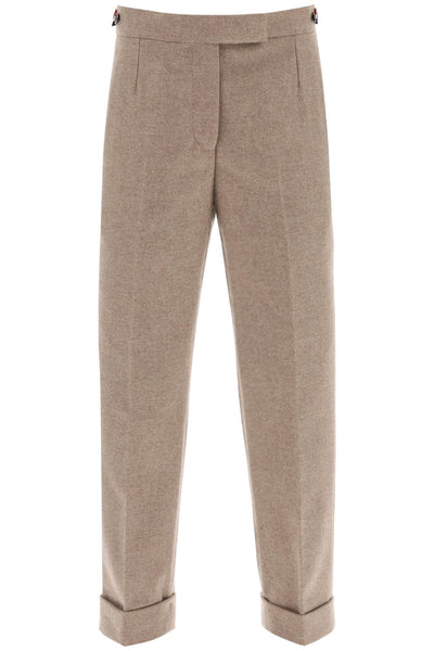 Thom browne cropped wool-flannel pants FTC392AF0057 MED BROWN