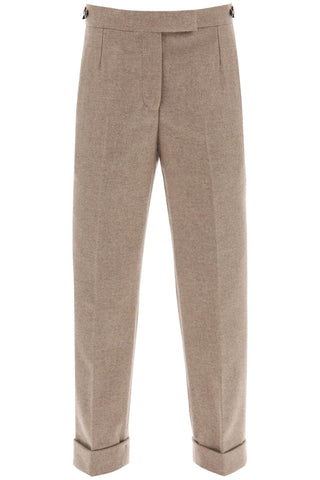 Thom browne cropped wool-flannel pants FTC392AF0057 MED BROWN