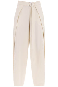 Ami paris wide fit pants with floating panels FTR407 VI0007 IVORY