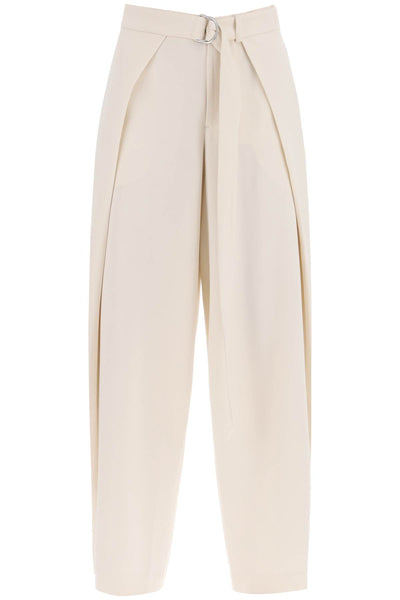 Ami paris wide fit pants with floating panels FTR407 VI0007 IVORY
