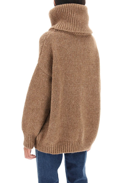 Dolce & gabbana oversized llama sweater FXL99T JFMR5 MARRONE 2