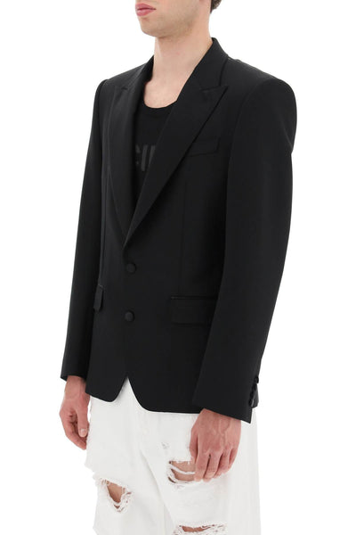 Dolce & gabbana single-breasted tuxedo jacket G2PQ4T GG150 NERO