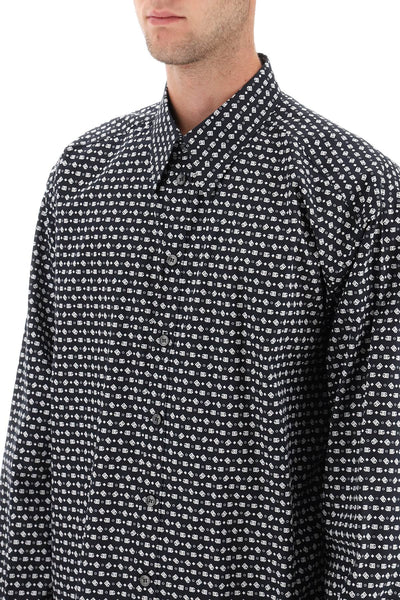 Dolce & gabbana micro monogram oversized shirt G5IT7T HS5QC DG MICRO BCO F NERO